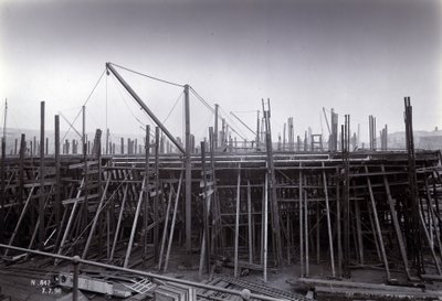 Il traghetto rompighiaccio SS Baikal in costruzione da Sir W.G. Armstrong Mitchell and Co. Ltd., al cantiere navale Low Walker, Newcastle upon Tyne nel 1896, Yard No. 647 da English Photographer